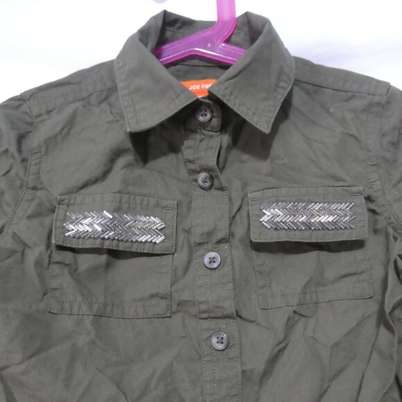 JOE FRESH - Kids | small (6) | Olive Green Button-Up Shirt | NWOT - Picture 1 of 16